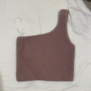 Aritzia sculpt knit one shoulder top